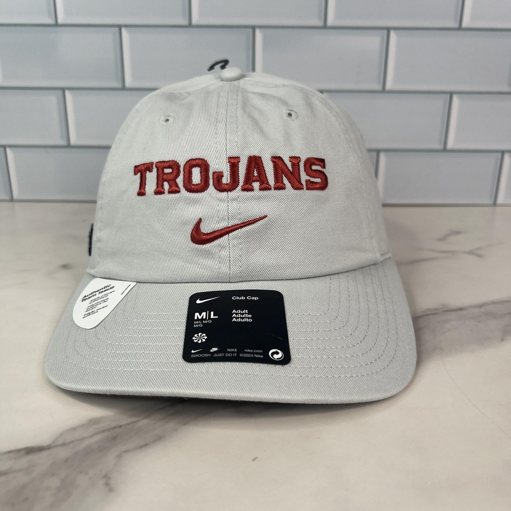 USC Trojans Hat Cap Strap Back Mens M/L Large NCAA Football Nike On Field Club‎